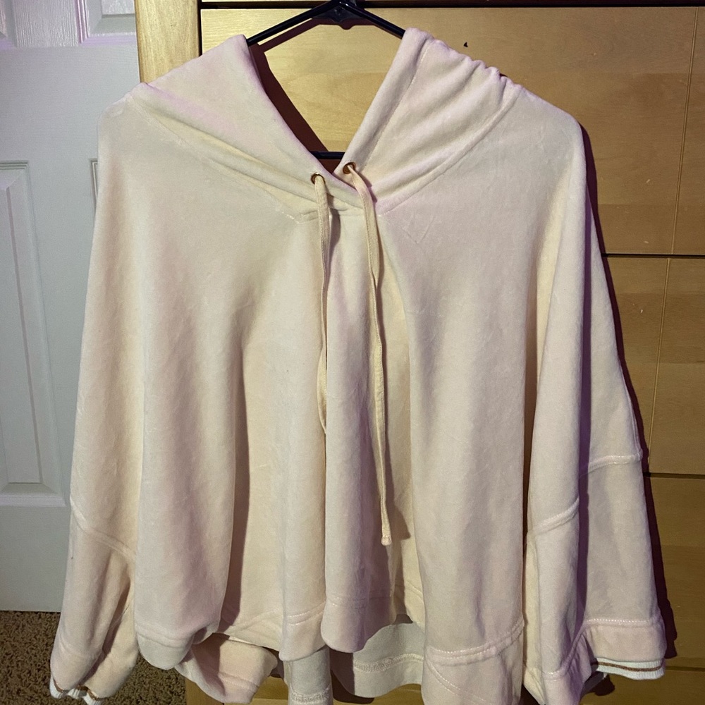 Anthropologie Hooded Velvet Poncho